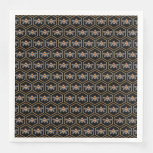 Serviette En Papier Honeycomb And Bees