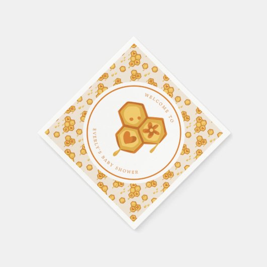 Serviette En Papier Honeypeb Honey Bee Cute Baby shower (Coin)