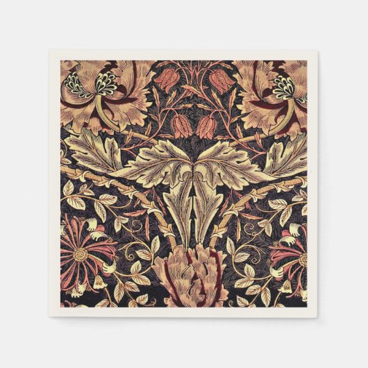 Serviette En Papier Honeysuckle, un design William Morris, (Devant)