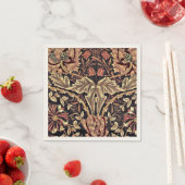 Serviette En Papier Honeysuckle, un design William Morris, (En situation)