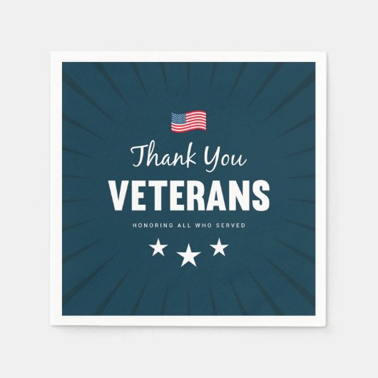 Serviette En Papier honorer tous ceux qui ont servi (Devant)