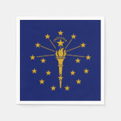 Serviette En Papier Hoosier Flag, Flag of Indiana (Devant)