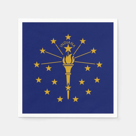 Serviette En Papier Hoosier Flag, Flag of Indiana (Devant)