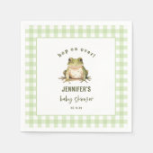 Serviette En Papier Hop On Over Frog Thème Baby shower (Devant)