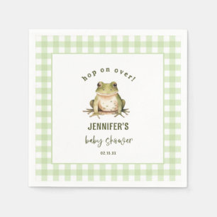 Serviette En Papier Hop On Over Frog Thème Baby shower