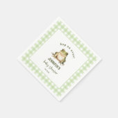Serviette En Papier Hop On Over Frog Thème Baby shower (Coin)