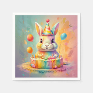 SERVIETTE EN PAPIER " HOPPY BANTHDAY DELIGHT "