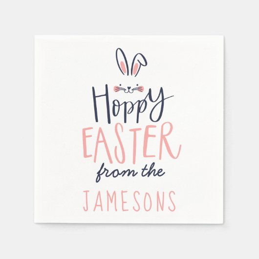 SERVIETTE EN PAPIER HOPPY EASTER BUNNY (Devant)