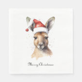 Serviette En Papier Hoppy Holidays, Christmas Kangaroo coutume (Devant)