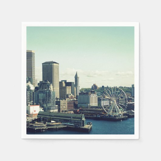 Serviette En Papier Horizon de Seattle (Devant)