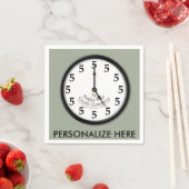 Serviette En Papier Horloge 5 O (En situation)