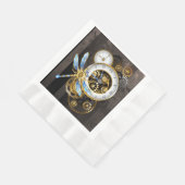 Serviette En Papier Horloge à vapeur avec libellule mécanique (Coin)
