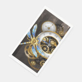 Serviette En Papier Horloge à vapeur avec libellule mécanique (Coin)