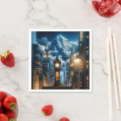 Serviette En Papier Horloge grand-père (En situation)