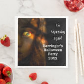 Serviette En Papier Horloge Heure Halloween (En situation)