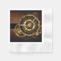 Horloge Steampunk avec des engrenages anciens