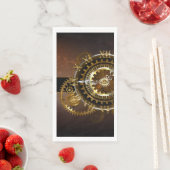 Serviette En Papier Horloge Steampunk avec des engrenages anciens (En situation)