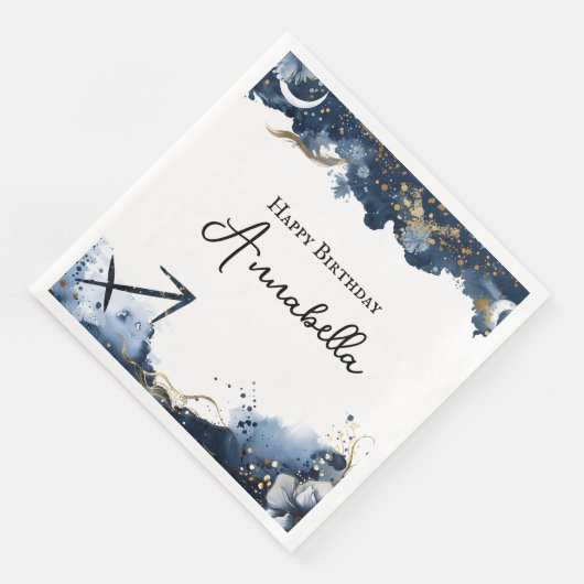 Serviette En Papier Horoscope céleste Sagittaire Anniversaire (Coin)
