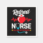 Serviette En Papier Hors des patients retraités Funny Nurse Retraite (Devant)