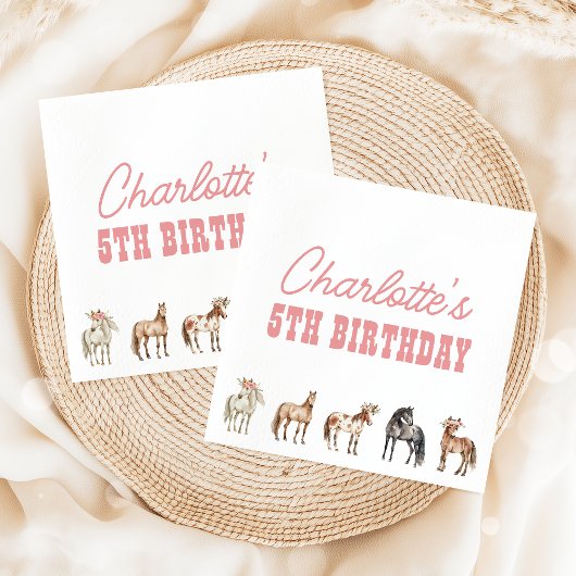 Serviette En Papier Horse Birthday Pony Party Napkins