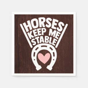 Serviette En Papier Horse Country Western Farm Horseshoe