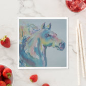 Serviette En Papier Horse de Many Colors (En situation)