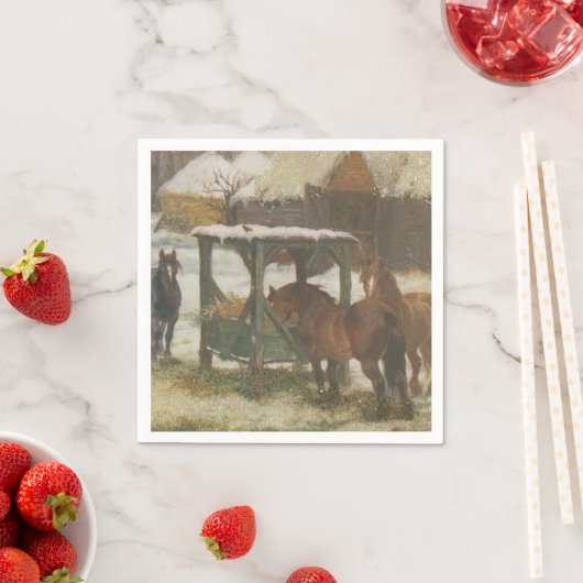 Serviette En Papier Horses on Noël (En situation)