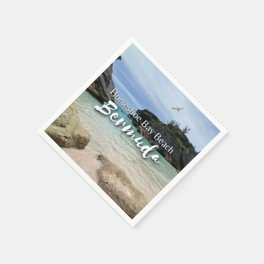 Serviette En Papier Horseshoe Bay Beach Bermuda Papier Napkin (Coin)