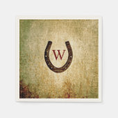 Serviette En Papier Horseshoe Monogrammed Cocktail Napkin (Devant)