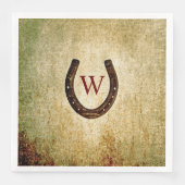 Serviette En Papier Horseshoe Monogrammed Diner Napkin (Devant)