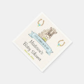 Serviette En Papier Horseshoe Rose Derby Horse Boy Bowtie Baby shower (Coin)
