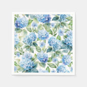 Serviette En Papier Hortensia Bleu (Devant)