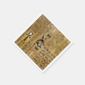 Serviette En Papier Horus - Hor égyptien - Or et Perle (Coin)