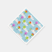 Serviette En Papier Hot Air Ballons à Cloudy Dotty Sky (Coin)