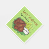 Serviette En Papier Hot Chicken Wings Fêtons la fête d'anniversaire (Coin)