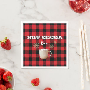 Serviette En Papier Hot Cocoa Bar Check Mountain