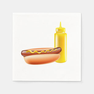 Serviette En Papier Hot dog avec les serviettes de papier de bouteille