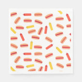 Serviette En Papier Hot Dog Fast Food Motif barbecue (Devant)