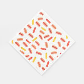 Serviette En Papier Hot Dog Fast Food Motif barbecue (Coin)