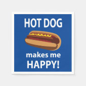 Serviette En Papier Hot Dog Me Rend Heureux Hot Dog BBQ Party (Devant)