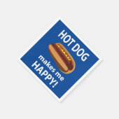 Serviette En Papier Hot Dog Me Rend Heureux Hot Dog BBQ Party (Coin)