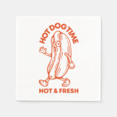 Serviette En Papier Hot Dog Time (Devant)