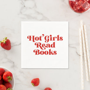 Serviette En Papier Hot Girls Lire des livres