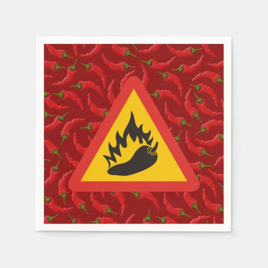 Serviette En Papier Hot pepper danger (Devant)