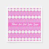 Serviette En Papier Hot Pink Dames Golf League Party (Devant)
