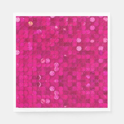 Serviette En Papier Hot Pink Sequin (Devant)