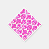 Serviette En Papier Hot rose & blanc Damask Chic Elegant Party (Coin)