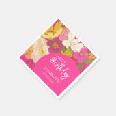 Serviette En Papier Hot Rose Garden Floral fête d'anniversaire (Coin)