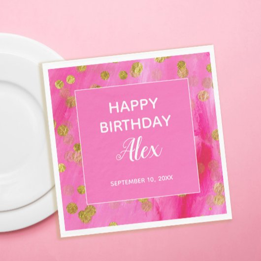 Serviette En Papier Hot Rose Gold Parties scintillant Surprise fête d'