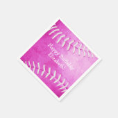Serviette En Papier hot rose softball filles sport fête d'anniversaire (Coin)